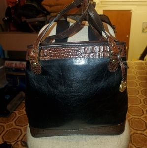 Brahmin vintage crock leather bag